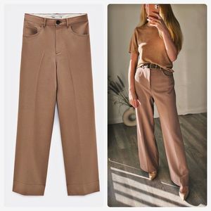 Zara pants wide leg new neutrals